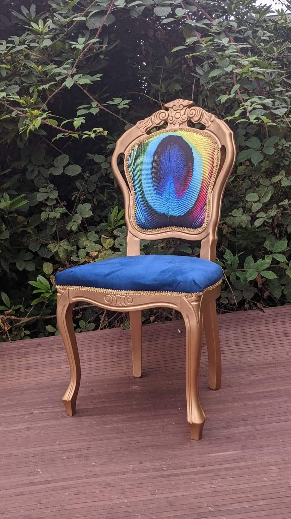 Dining Chairs. Vintage Peacock Chairs. Gold Elegant. Possible Etsy