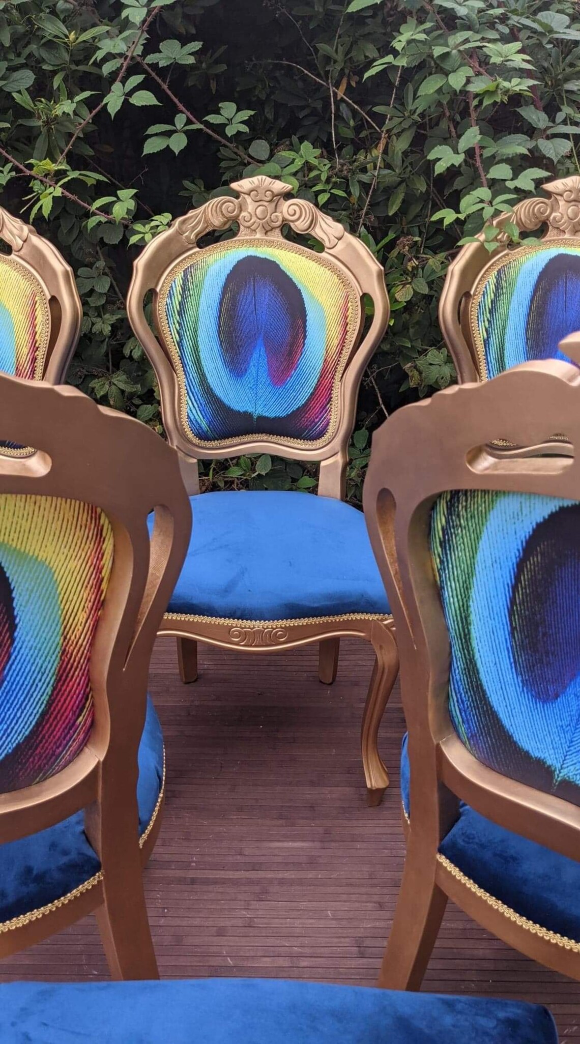 Dining Chairs. Vintage Peacock Chairs. Gold Elegant. Possible Etsy