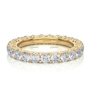 Art Deco Moissanite Full Eternity Band, 14K Solid Gold Diamond Eternity Ring, Eternity Wedding Ring, Engagement Band, Silver Wedding Ring