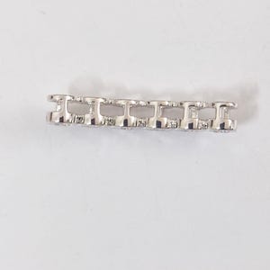 14k Gold 6 Bezel Moissanite Curved Bar Necklace, Delicate Diamond Necklace, Dainty Cable Chain, Minimalist Charm Necklace, Anniversary Gift image 6