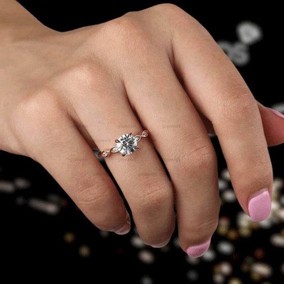 Cosmos Engagement Ring Set - Moissanite or Diamonds Custom Wedding Set –  Swank Metalsmithing