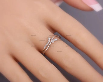 Fashion Ring Star Proposal Ring Elegant Silver Jewelry Gold Diamond Ring Trendy Finger Ring Minimalist Ring Birthday Promise Gift For Her