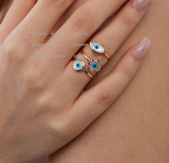 EFFY® Multicolor Diamond Evil Eye Ring (1/2 ct. t.w.) in 14k Rose Gold |  Mall of America®