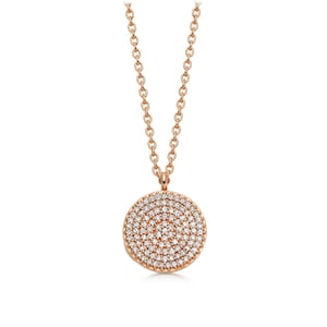 Moissanite Circle Necklace, 14k Solid Gold Necklace, Moissanite Disc Pendant Necklace, Delicate Necklace, Minimalist Necklace, Birthday Gift