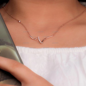 The Path of Life Necklace Modern Minimalist Geometric Necklace Trendy Pendant Dainty Gold Moisasnite Diamond Necklace Fashion Necklace