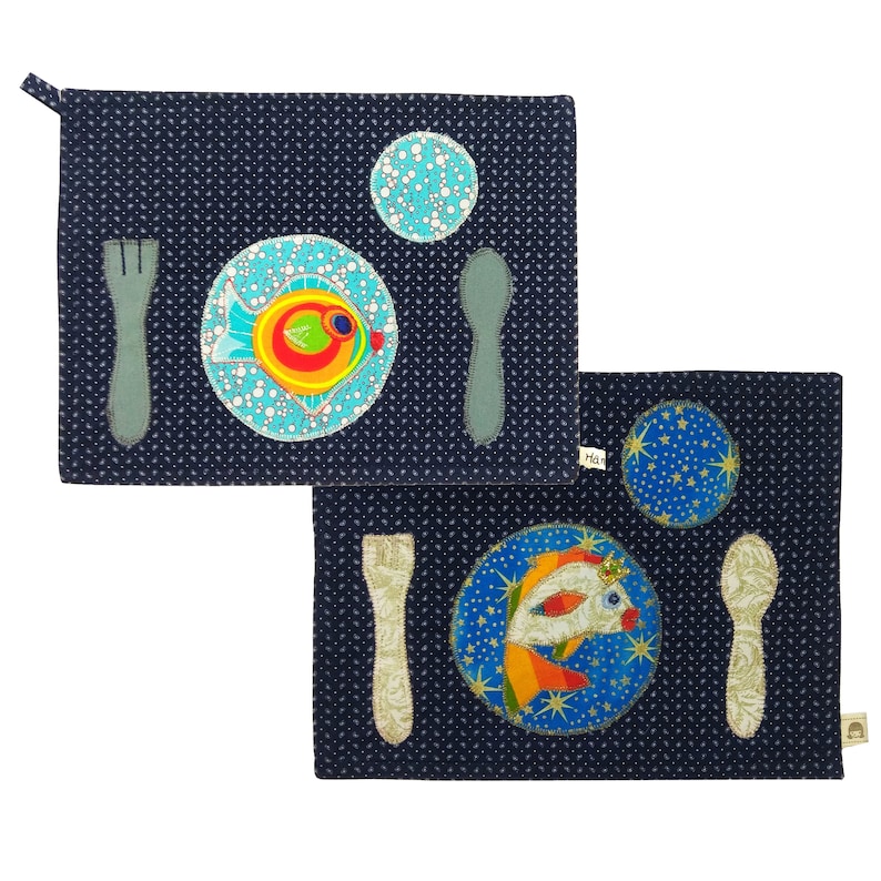 Set montessori baby Placemat materials Learning fish