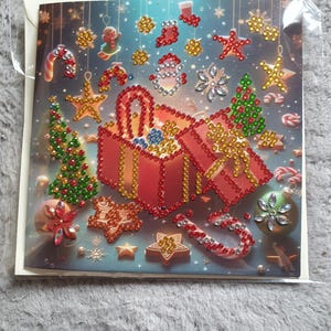 Karte Grußkarte Diamond Painting Geschenk inkl. Umschlag - Handarbeit