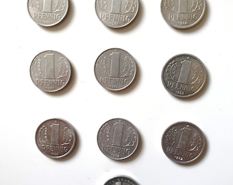 Pfennige DDR 10 Pieces - Vintage 80s - Retro - Collectibles