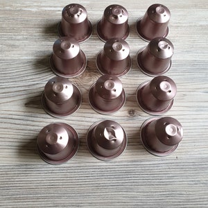Coffee capsules aluminium empty pink metallic 12 pieces