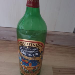 Bottle glass bottle empty green gin mulled wine 1l - upcycling, recycling, crafting
