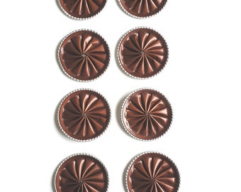 Capsules Coffee capsules folded 8 pieces chocolate brown - Handmade - Upcycling, Recycling