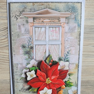 3D Karte Grußkarte Weihnachtskarte Frohes Fest inkl. Umschlag - Handarbeit