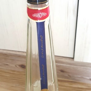Bottle empty glass cognac bottle / schnapps bottle empty - very decorative - upcycling, recycling, handicrafts