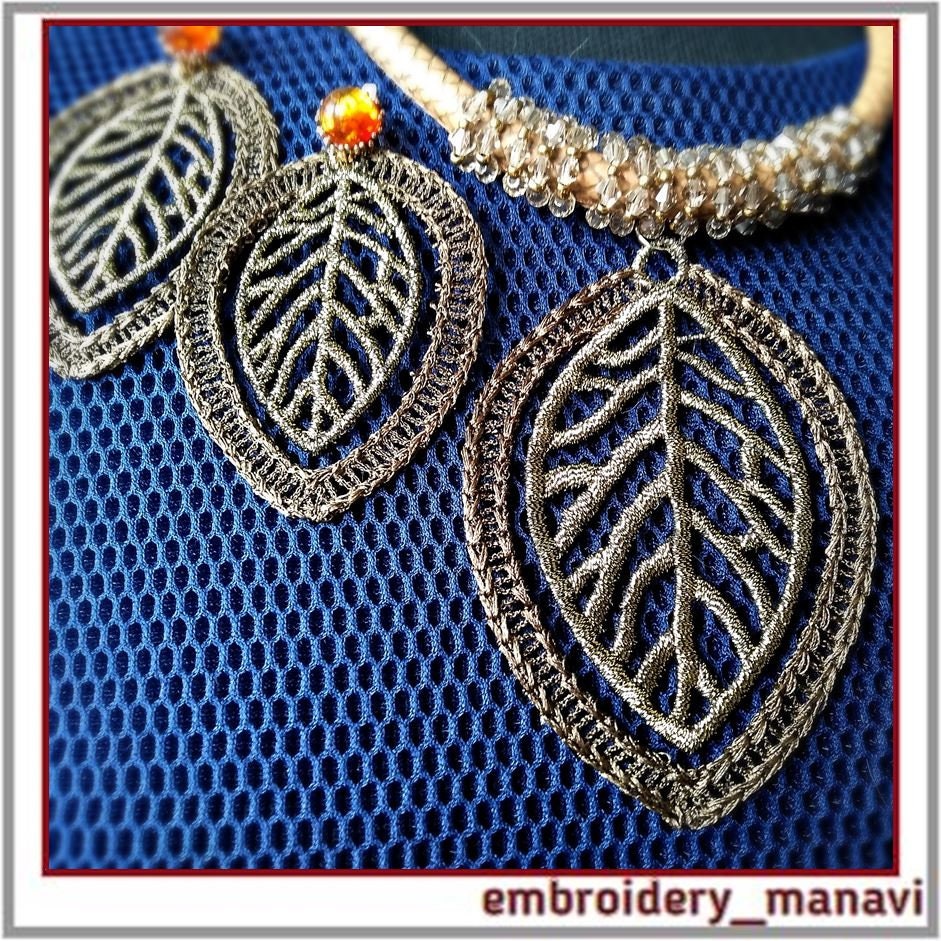 FSL digital Machine Embroidery Design jewelry crochet pendant Etsy