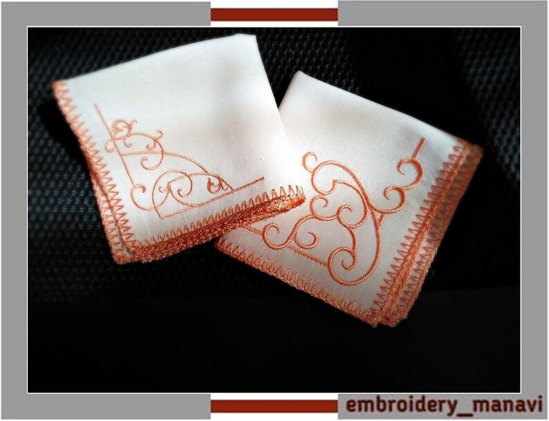 Beautiful kerchief/Machine embroidery design/Embroidery Etsy