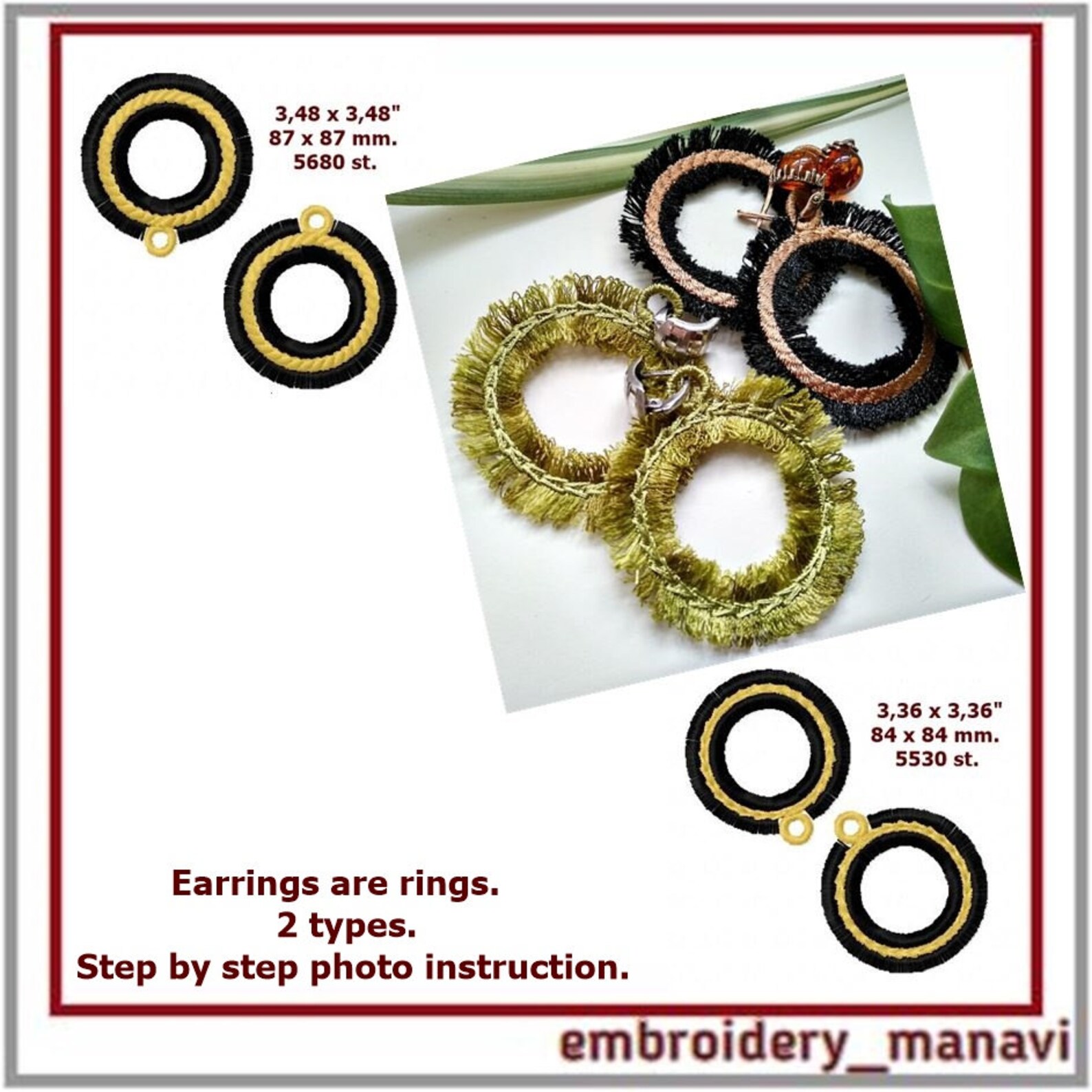 Fringed ring quirky earrings boho and 2 types of middle  etsy Fringed ring quirky earrings boho and 2 types of middle  etsy