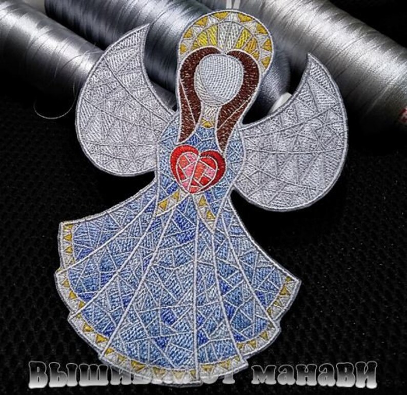 Machine embroidery design 3D Angel and FSL/personal gift