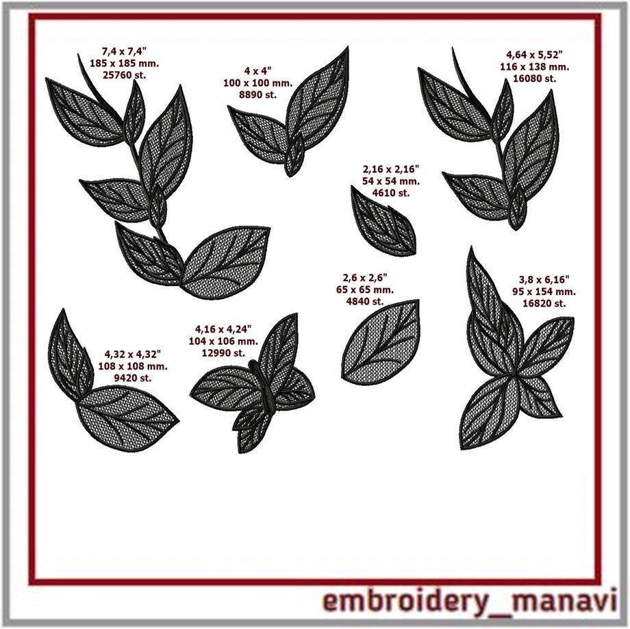 Fsl lace leaves for decorating clothes and accessories  etsy Fsl lace leaves for decorating clothes and accessories  etsy