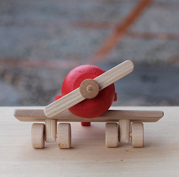 wooden toy aeroplane