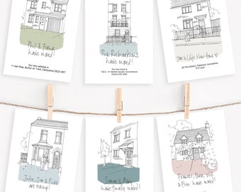 Personalisierte Adressänderungskarten, Umzugskarten, Neue Heimatsanzeige, Neue Heimatskarten