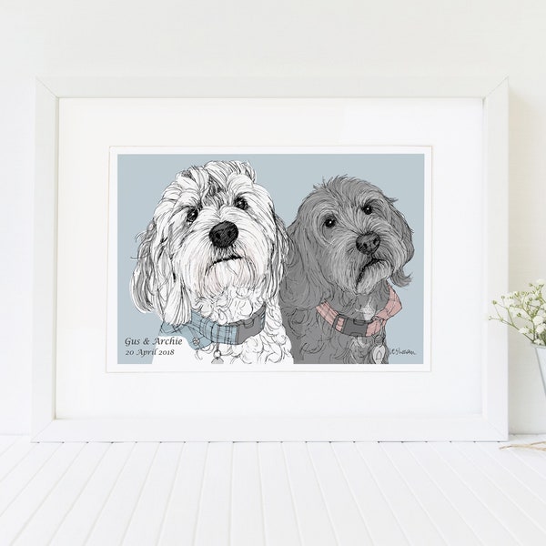 Custom Pet Portrait, Dog Lover Gift, Cat Lover Gift, Pet Loss Gift, Pet Memorial artwork