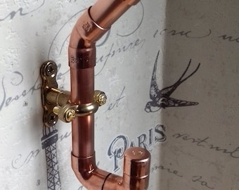 Copper pipe coat hook, bathroom hook, towel hook