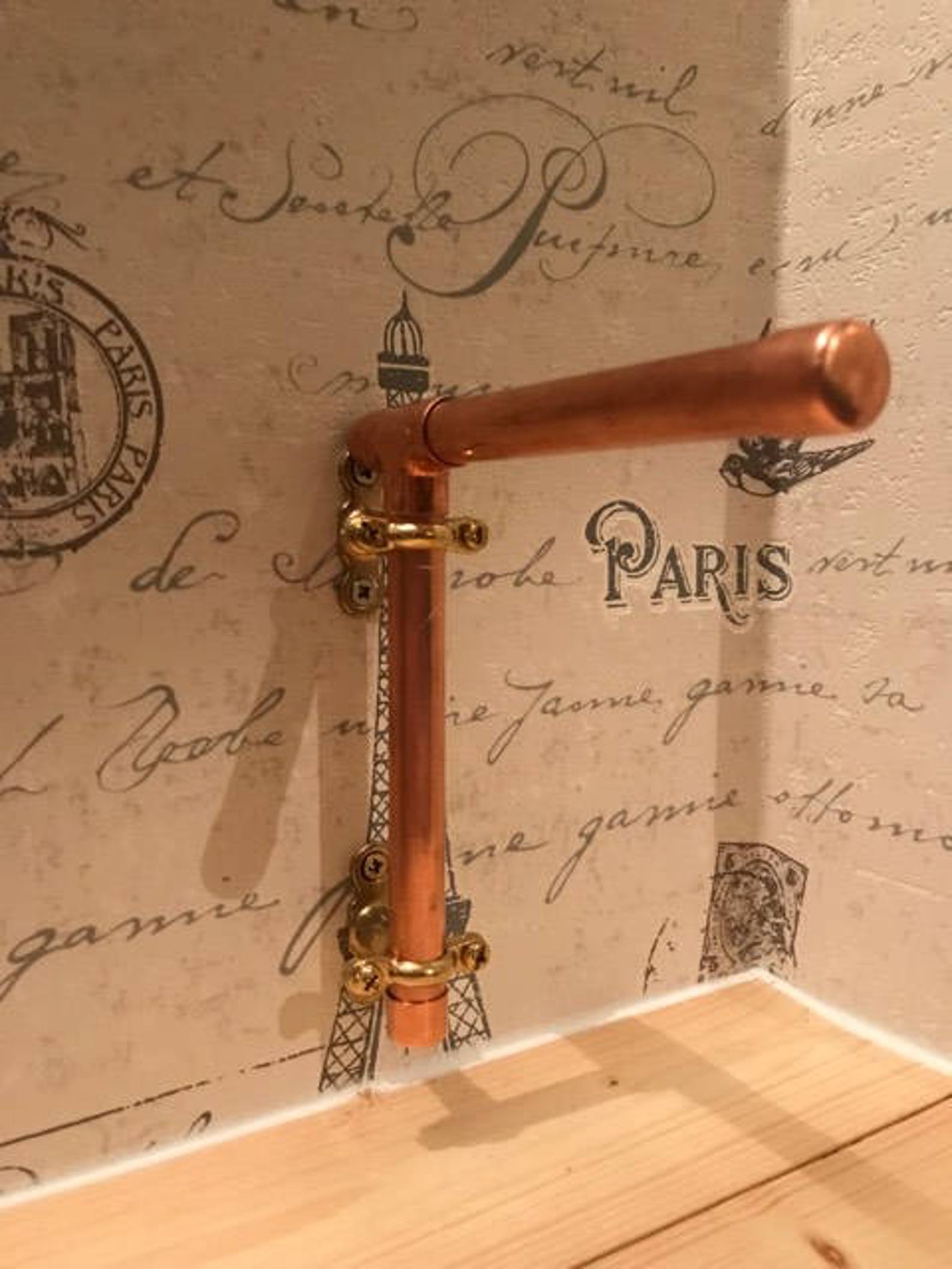 Copper Pipe Shelf Brackets Pair 11cm X 11cm Steampunk Etsy