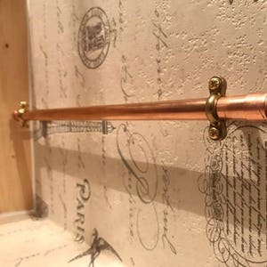 Copper pipe towel rail sizes from  30cm to 80cm, steampunk, rosegold, kitchen, industrial, loft, retro, chic, urban living