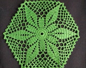 Green doily-christmas doily-crochet doily-christmas decor-gift for christmas-green tablecloth