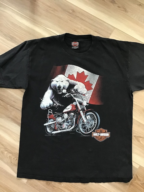 Harley Davidson 1999 Canada Graphic Tee L