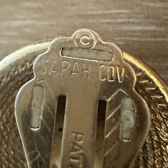 Sarah Coventry Signed Coiled Button Earrings - image 4