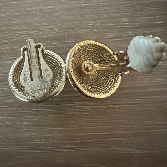 Sarah Coventry Signed Coiled Button Earrings - image 3