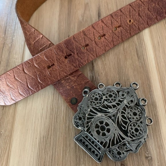 Vintage Soho Belts W/Silver Tree Buckle M DOUGLAS MAGNUS SANTA FE 925 Sterling Silver Vintage  main image 4