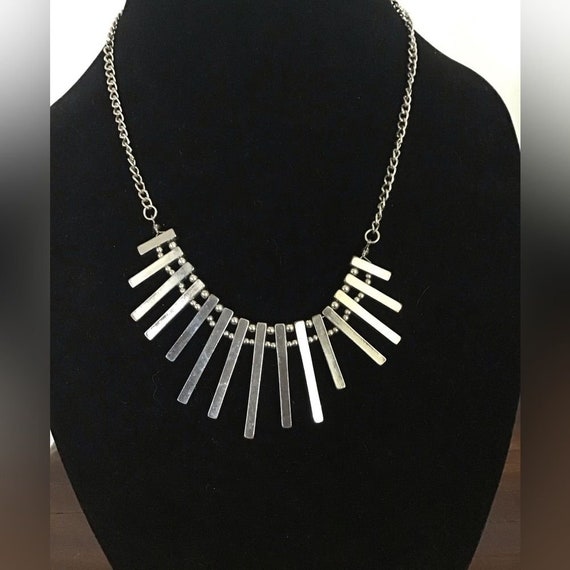 Punk Chisel Bar/Bead Necklace