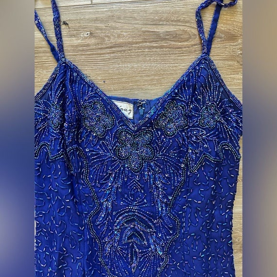 Vintage Stenay Beaded Silk Formal Gown 8 - image 4