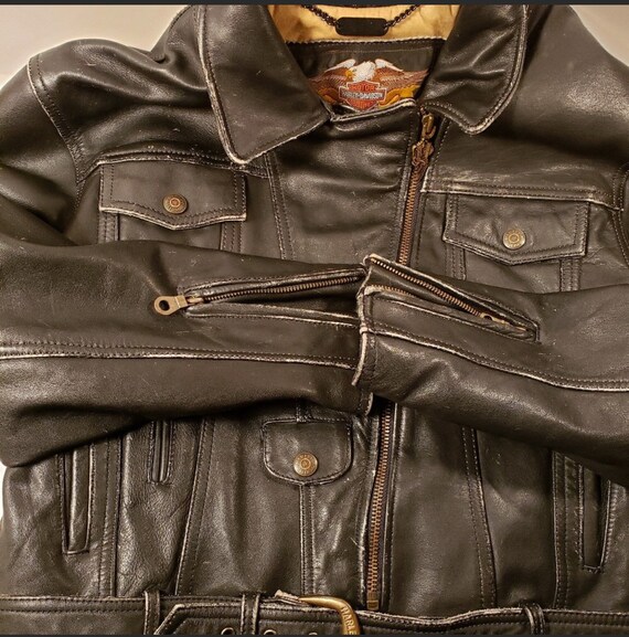 Vintage Harley Davidson Metal Masters Riding Jacket L Xl