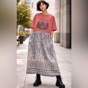 Womens Graphic Tee Maxi Dress - Etsy