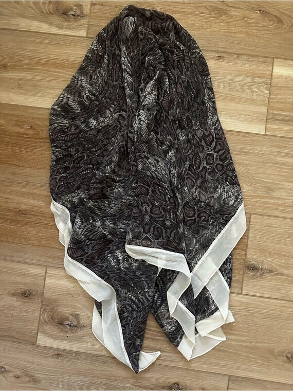 Vintage Shan Snake Print Silk Scarf
