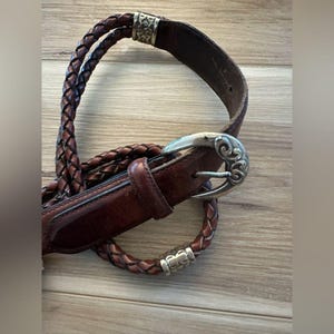 Ceinture en cuir tressé Fossil vintage