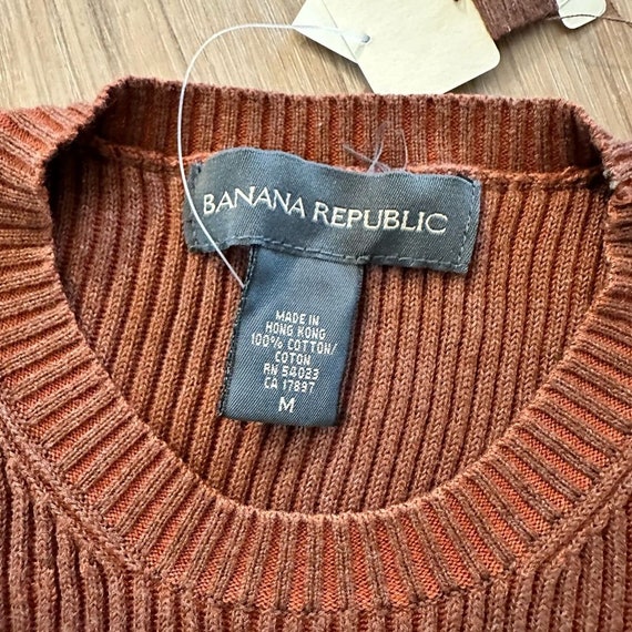 Vintage 2001 Banana Republic Cotton Rib Sweater M - image 4