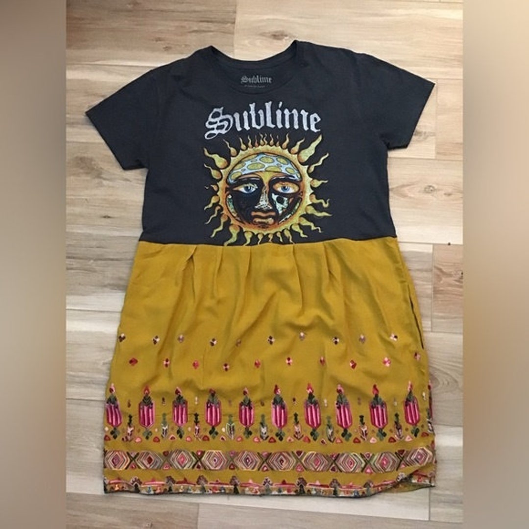 Sublime Band Tee Dress M upcycled/recycled Etsy