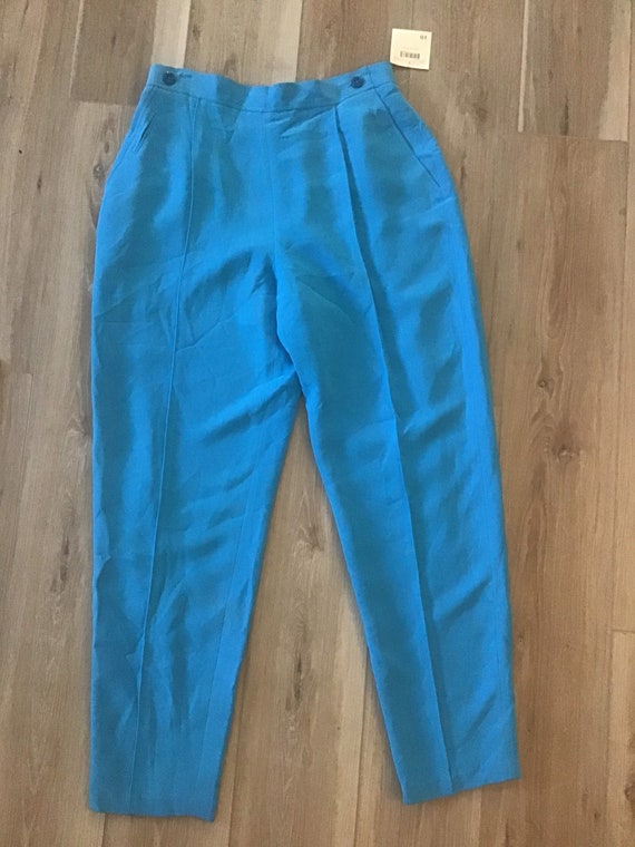 Vintage Dana Buchman Silk Highwaisted Trousers 16… - image 1