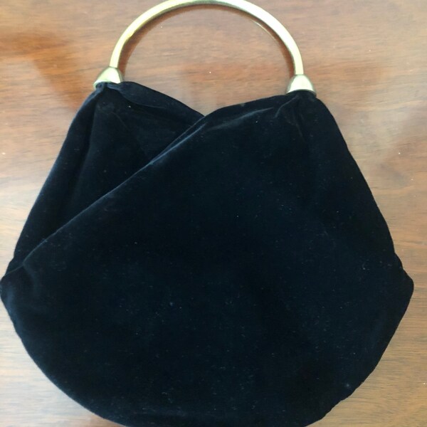 Black Velvet Purse - Etsy