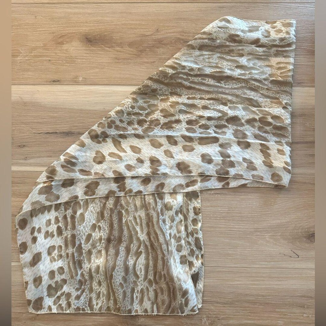 Sharp Front Retangle Vintage Leopard Retangle Scarf - Etsy