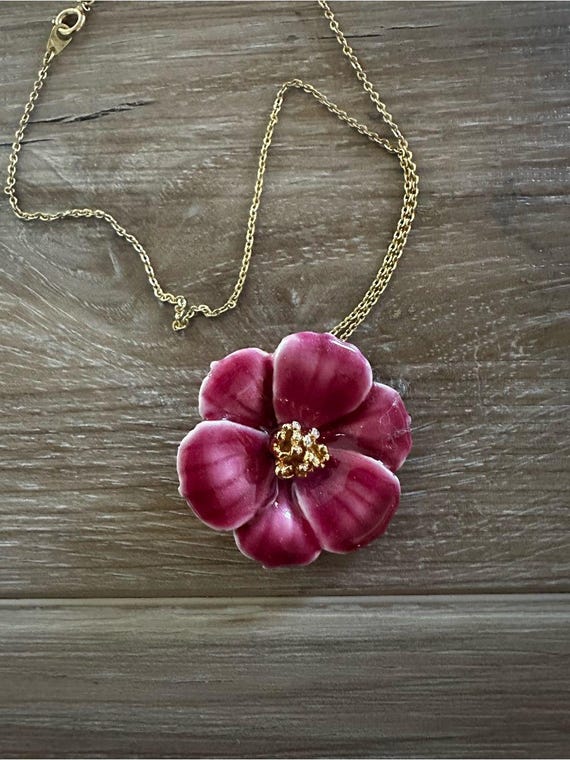 Nakagawa Enamel Flower Neco