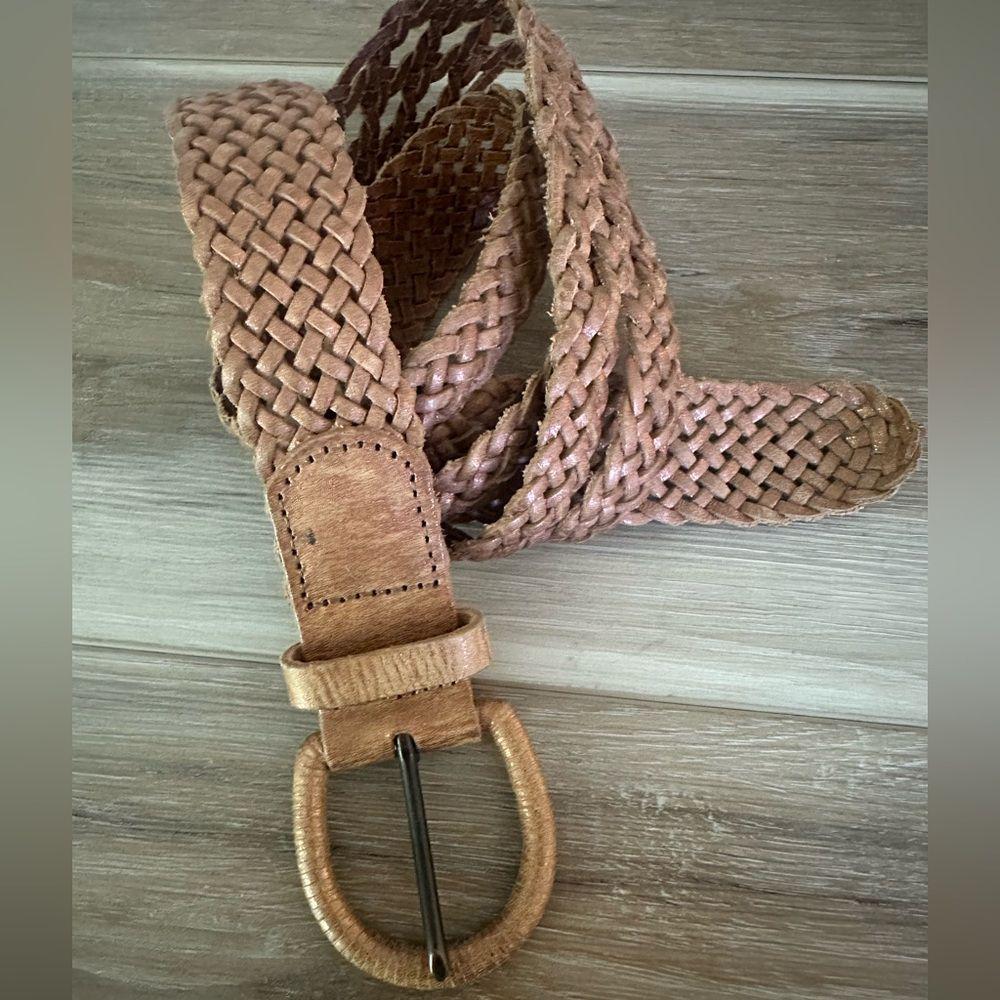Vintage Chicos Braided Leather Belt with Copper Sheen S vintage 70s braided leather belt – 86 Vintage main image 3