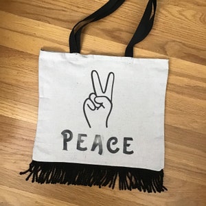 Peace Tote  handcrafted