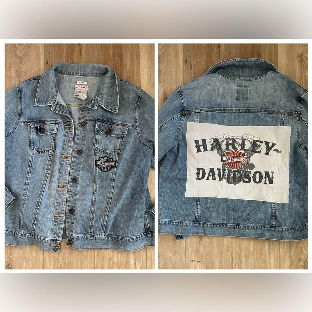 Harley Denim Jacket - Etsy