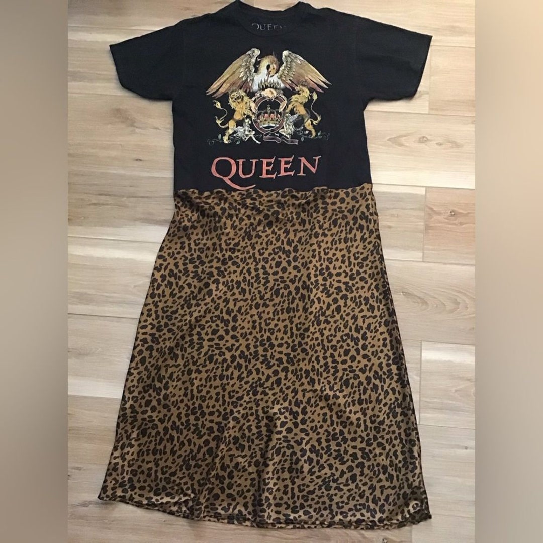 Queen Band Tee Dress M upcycled/reworked Etsy