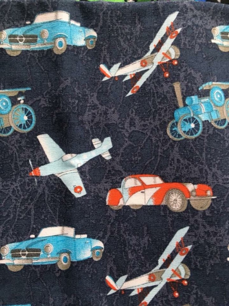 Blue planes and automobiles insulin pump pouch